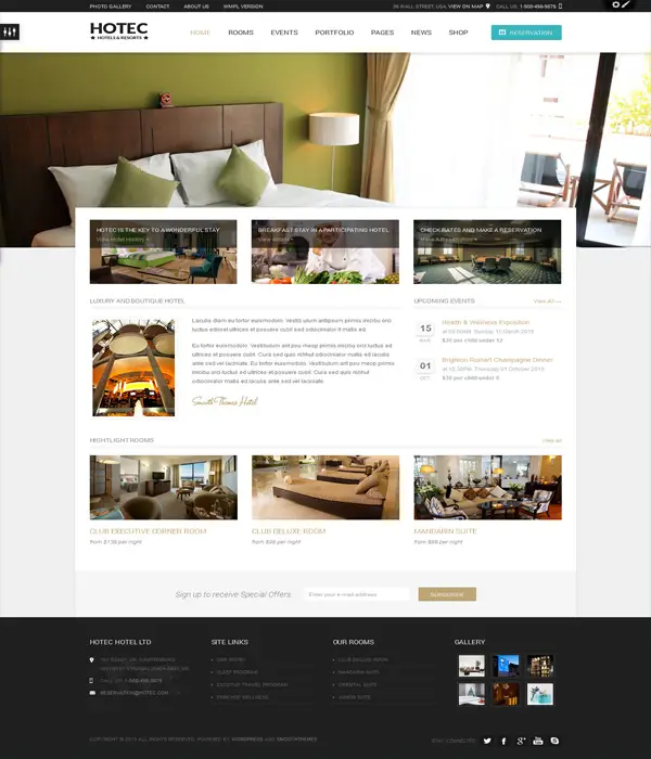 Hotec - WordPress Responsive Hotel, Spa & Resort Theme