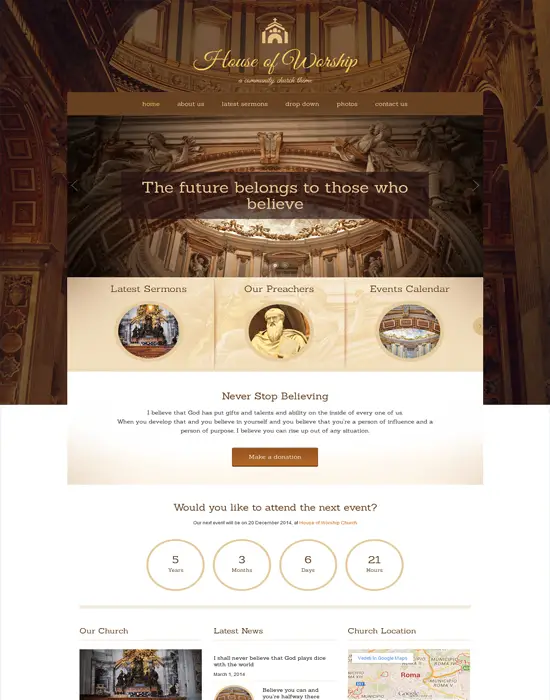 House Of Worship - Church charity WordPress Theme