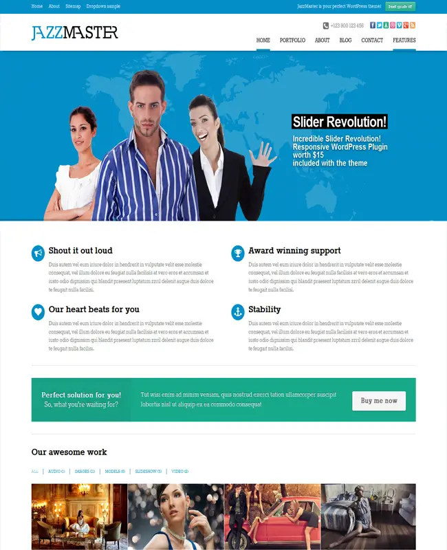 JazzMaster - Responsive Business WordPress Theme For Corporate Company