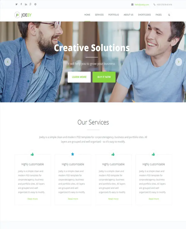 JoeBy - Clean Business Responsive WordPress Theme