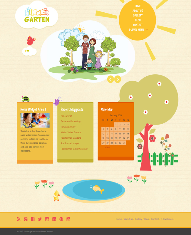 Kindergarten - Nursery Kids School WordPress Theme