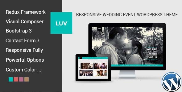 LUV - Marvelous Wedding Event WordPress Theme