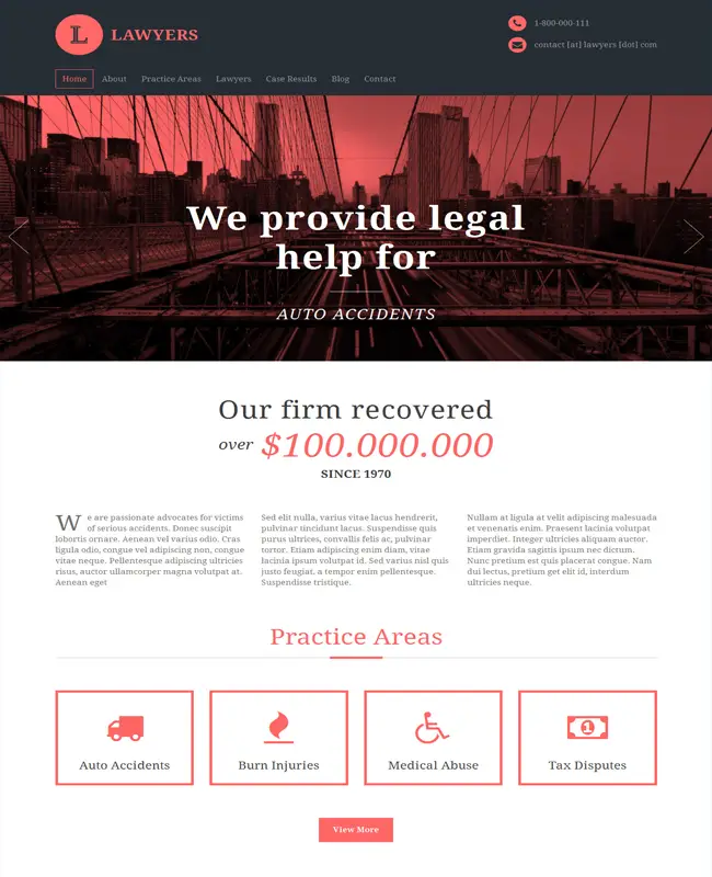 Lawyers - Business Responsive WordPress Premium Theme