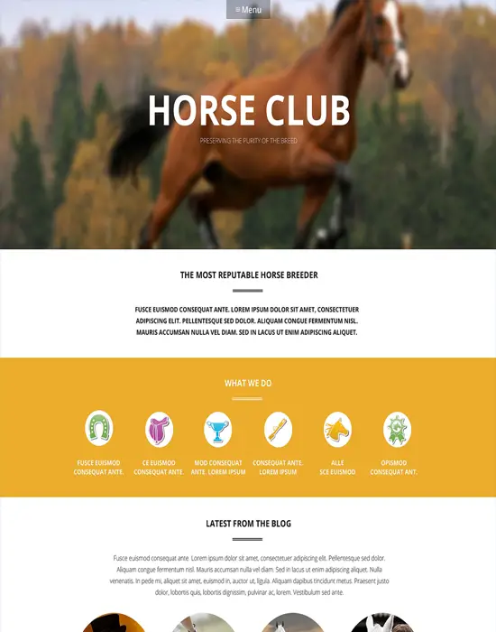 Luxury Horse - WordPress Breed Care Theme