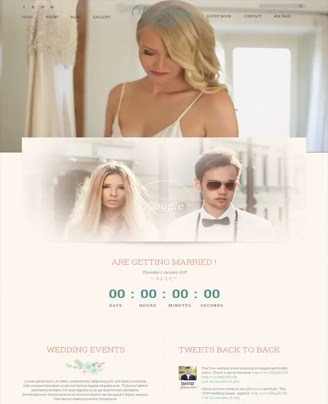 Marry Me - wedding & celebration Elegant WordPress Theme