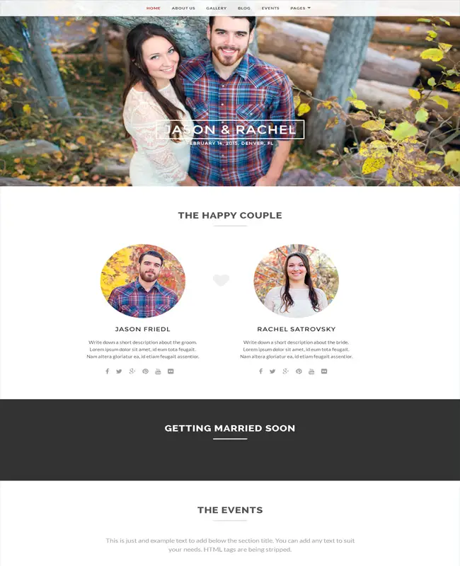 Merit - Happy Couple WordPress Wedding Theme