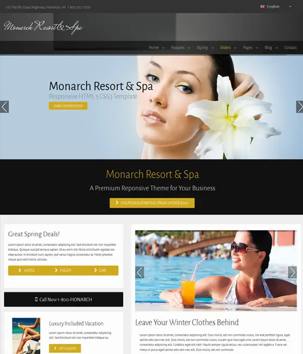 Monarch - Responsive Multi-Language support wordpress Theme
