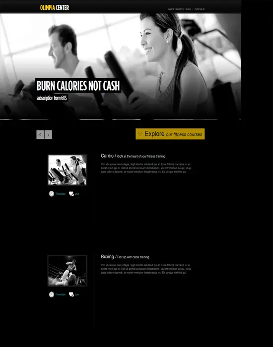 Olimpia -WordPress Fullscreen Fitness Center