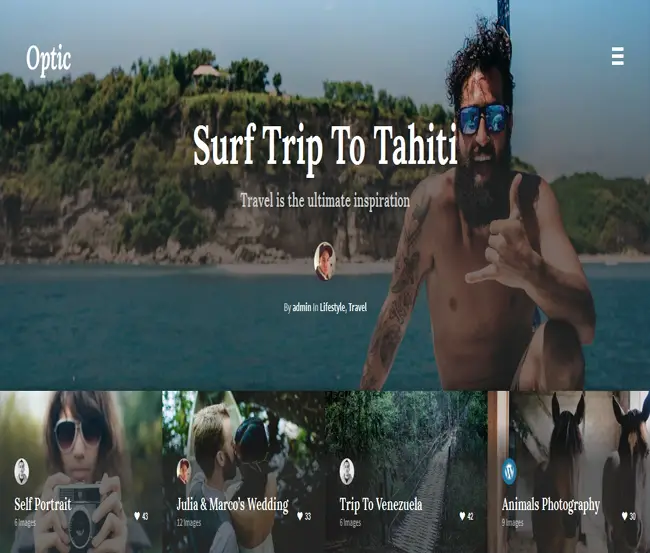 Optic - WordPress Themes for Photographers