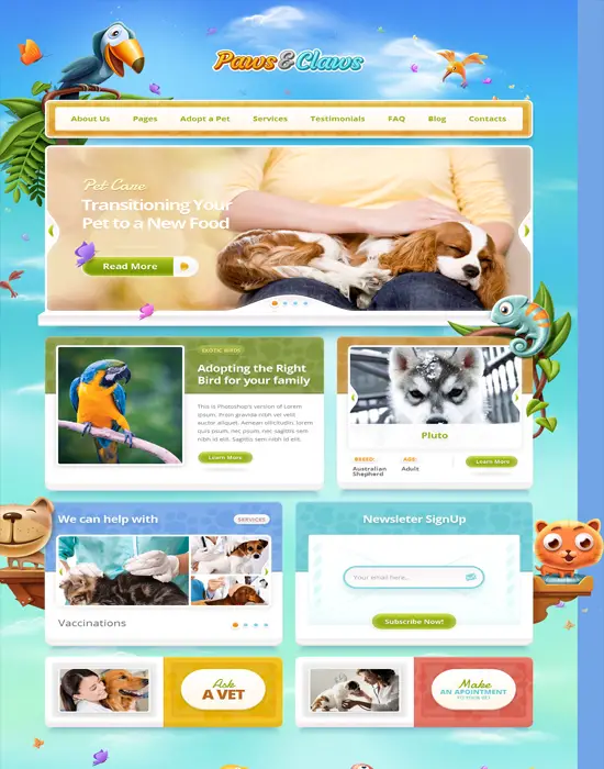 Paws & Claws - Pet WordPress Theme