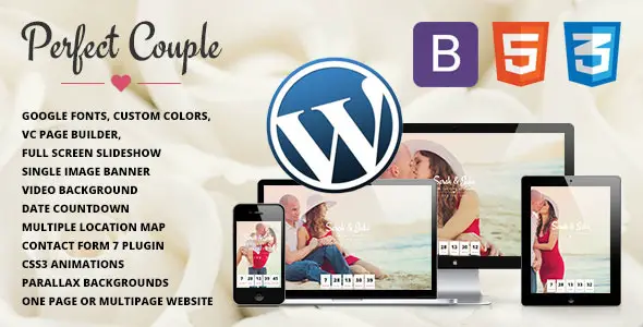 Perfect Couple - Beautiful WordPress Theme for Wedding