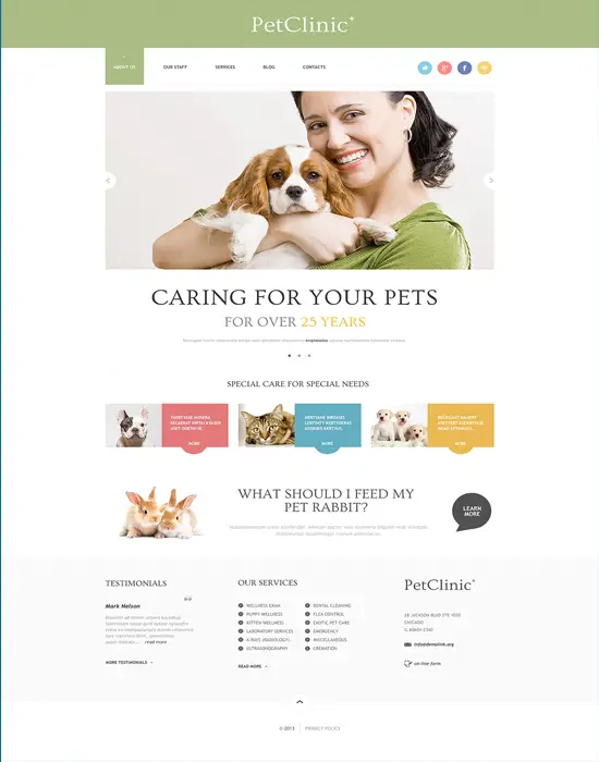 PetClinic -Animals and Pets WordPress Theme