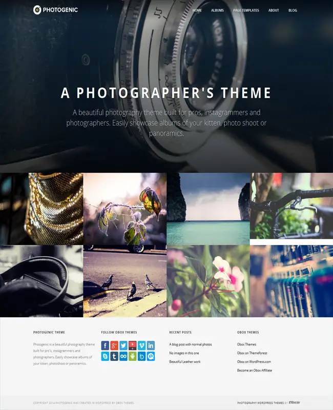 Pure Photo - Multi-Purpose WordPress Theme