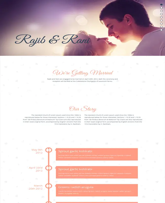 R+R - Wedding Single Page WordPress Theme