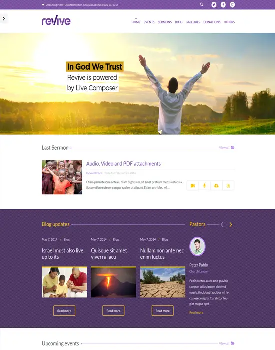 Revive: Charity, Events & Donations WordPress Theme