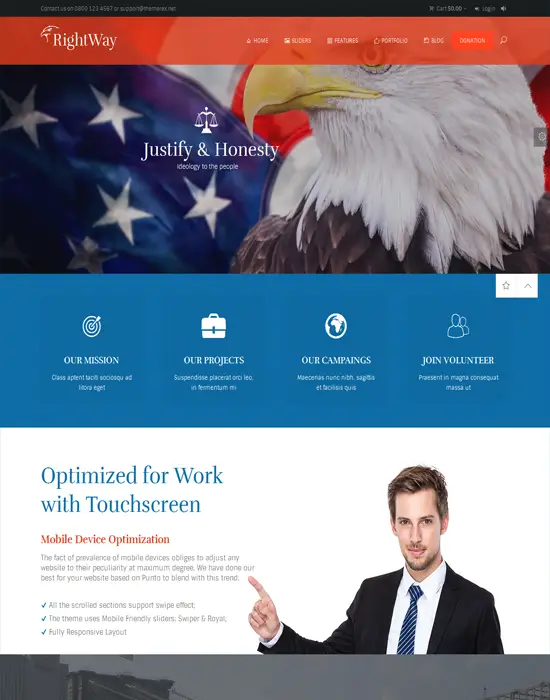 Right Way-Non-profit,Political WordPress Theme