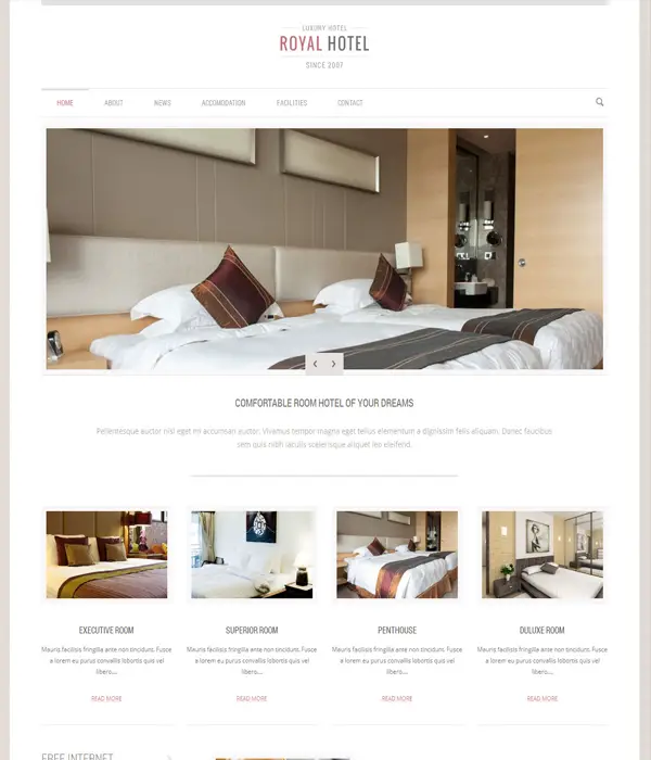 Royal - Hotel and Resort Responsive WordPress Theme