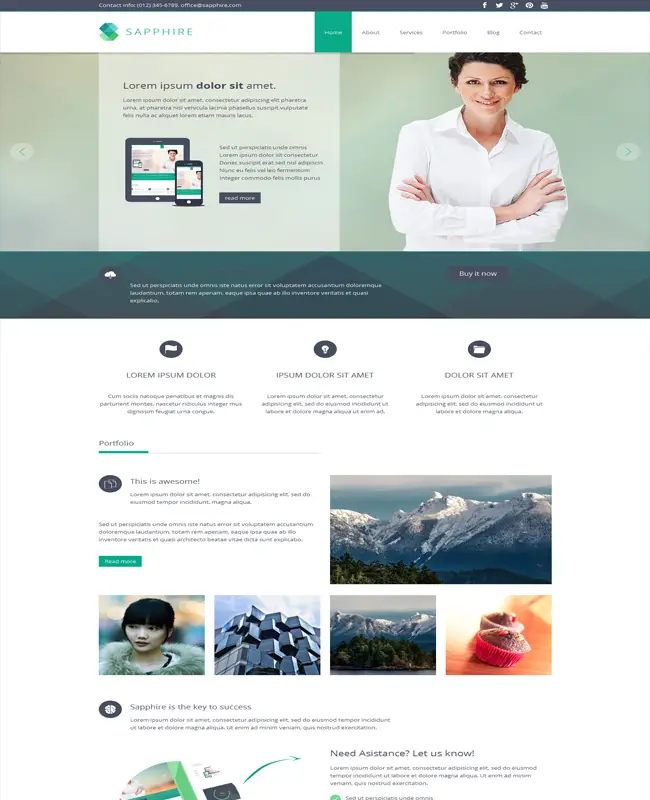 Sapphire - WordPress Responsive Theme for Business 