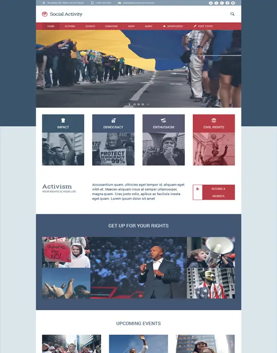 Social Activity - Politics & Activism WordPress Theme