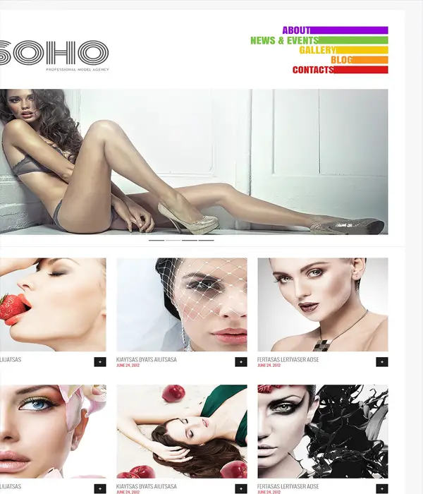 Soho - Model Agency WordPress Theme