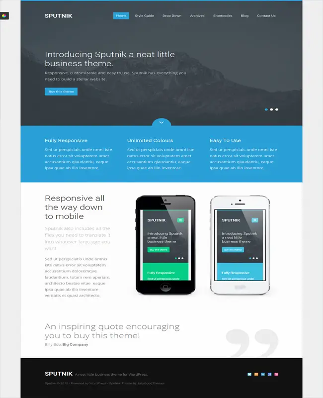 Sputnik - A Tidy Business Responsive WordPress Theme