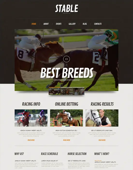 Stable-Responsive WordPress Animals Theme