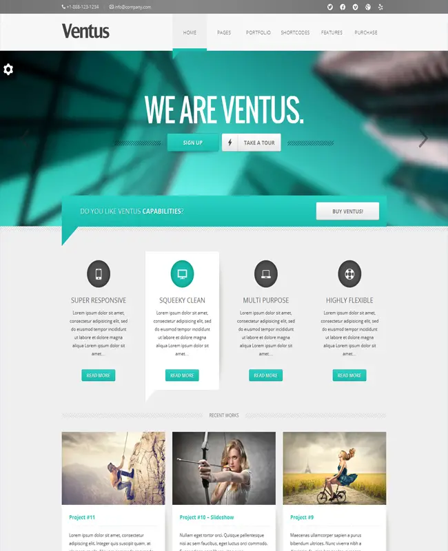 Ventus - Unique WordPress Theme For Business site