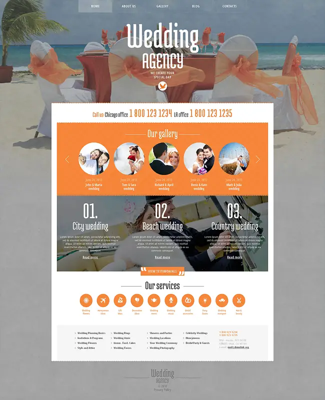 Wedding Agency - Wedding Planner WordPress Theme