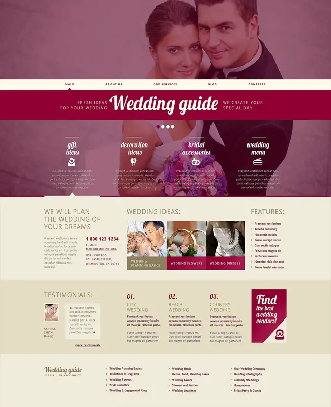 Wedding Guide -WordPress Wedding Hub Theme