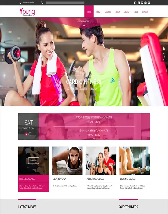 Young Fitness - WordPress Fitness & Spa Theme