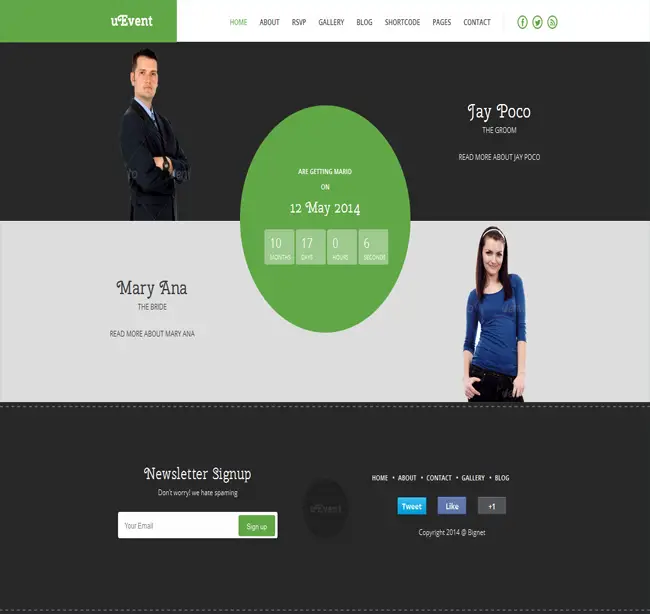 uEvent - WordPress beautifully Wedding Theme