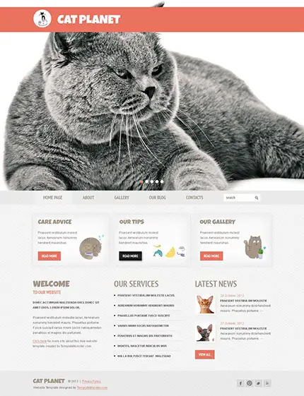 Cats Rule The World: WordPress Animal Site