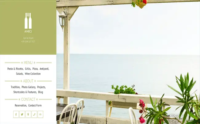 Amici - A Delicious Responsive Restaurant & Cafe WordPress Theme