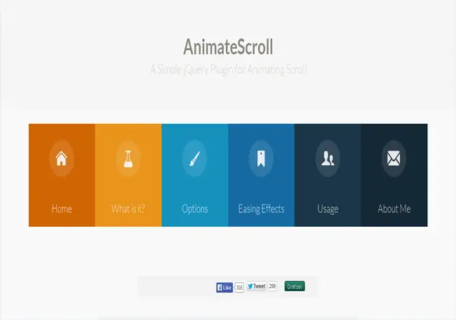 Animate Scroll - A simple free jquery Plugin for Animating Scroll