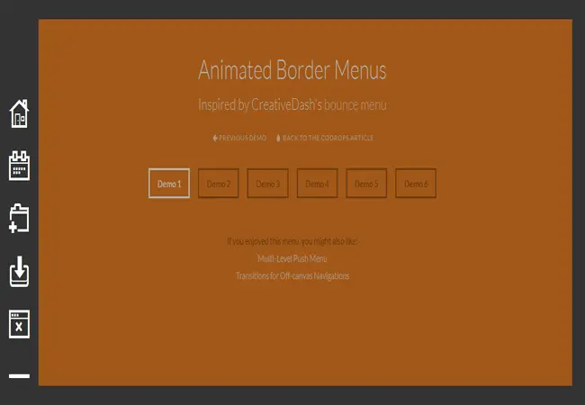 Animated Border CSS3 Menu Plugin