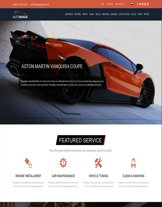 Auto Image - WordPress Responsive Car Dealer theme