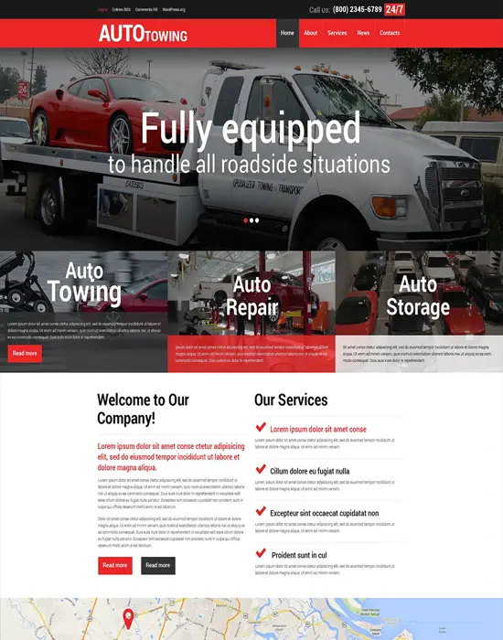 AutoTowing - Company WordPress Theme