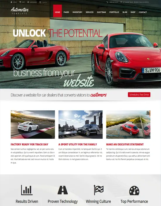 Automotive - Responsive Ideal Car Dealership Business WordPress Theme