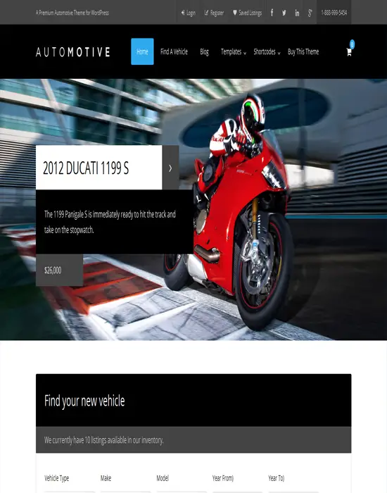 Automotive - WP Pro Responsive WordPress Theme