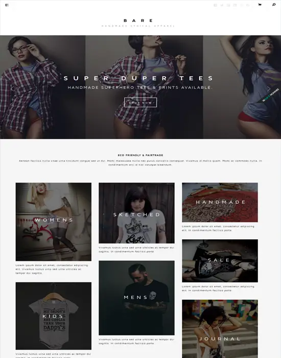 Bare - WordPress Responsive WooCommerce Apparel Theme
