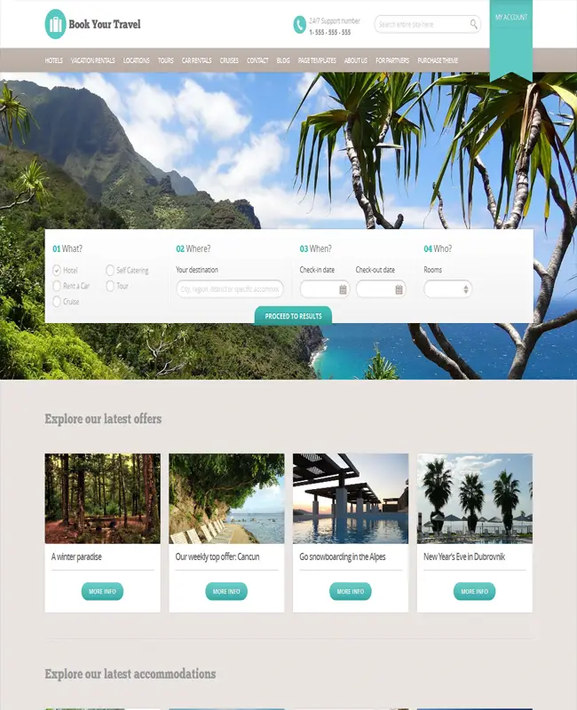 Book Your Travel - WordPress Online Booking Theme