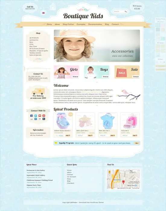 Boutique Kids Creative - E-Commerce WordPress WooCommerce Theme