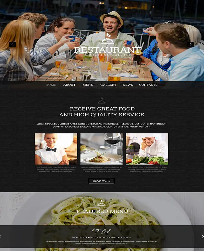 Cafe and Restaurant,bar,wine WordPress Theme 