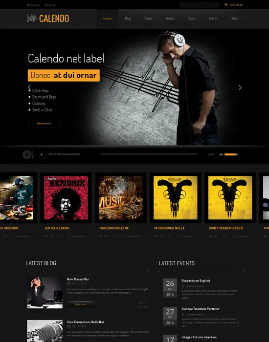 Calendo - Responsive WordPress Music Theme