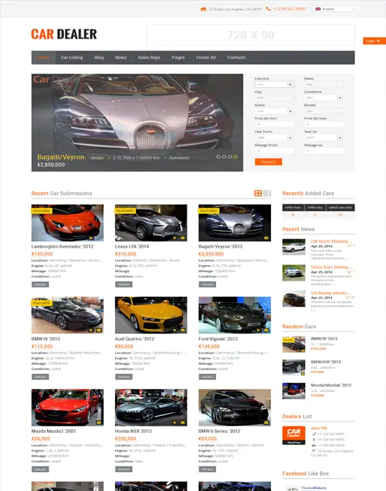 Car Dealer - Responsive Auto Car Dealer WordPress Theme