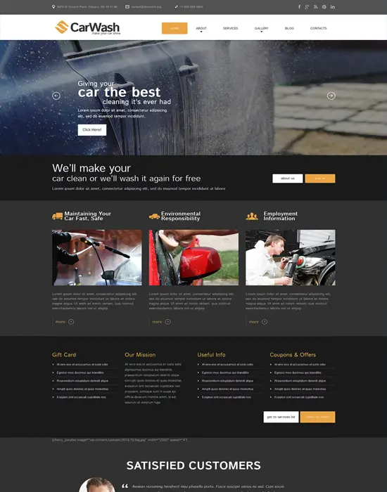 CarWash - Responsive WordPress Shining Car Theme