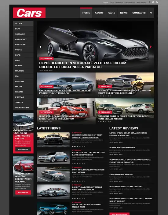 Cars - WordPress Responsive Theme For Car