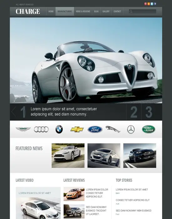 Charge - Car Vehicles WordPress Theme