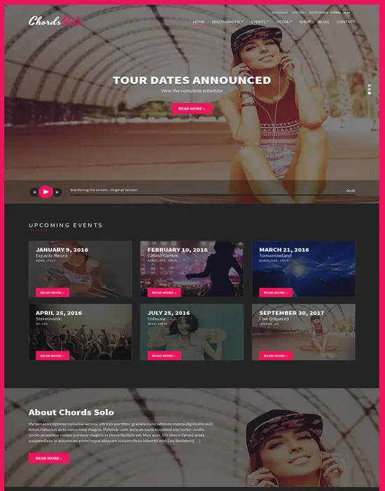 Chords - WordPress Music / Artist / Radio theme
