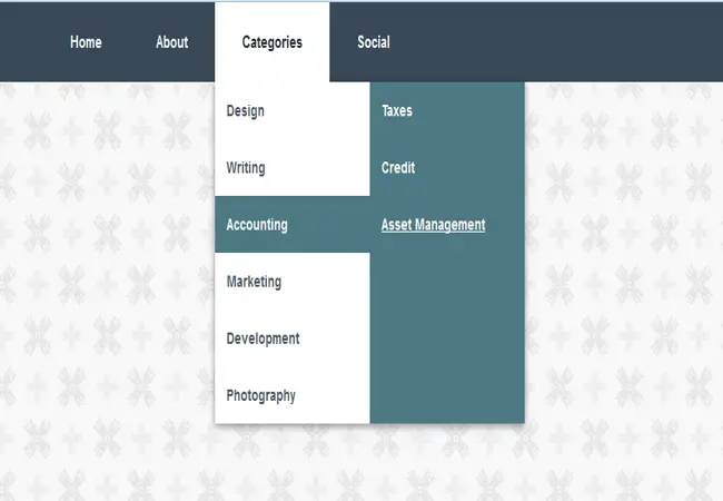 Color - jquery menu dropdown with Submenus